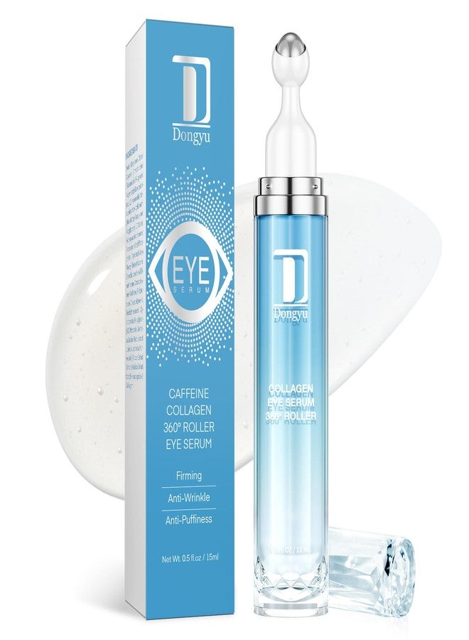 Dongyu Caffeine Under Eye Cream: Anti Aging Firming Collagen Eye Care - Puffy Eye Treatment for Beauty Enthusiasts Morning Night Daily Use (Light Blue) - Image 1